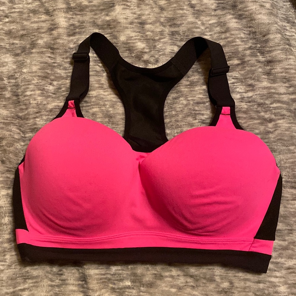 Victorias Sport pink and black sports bra - 36DD